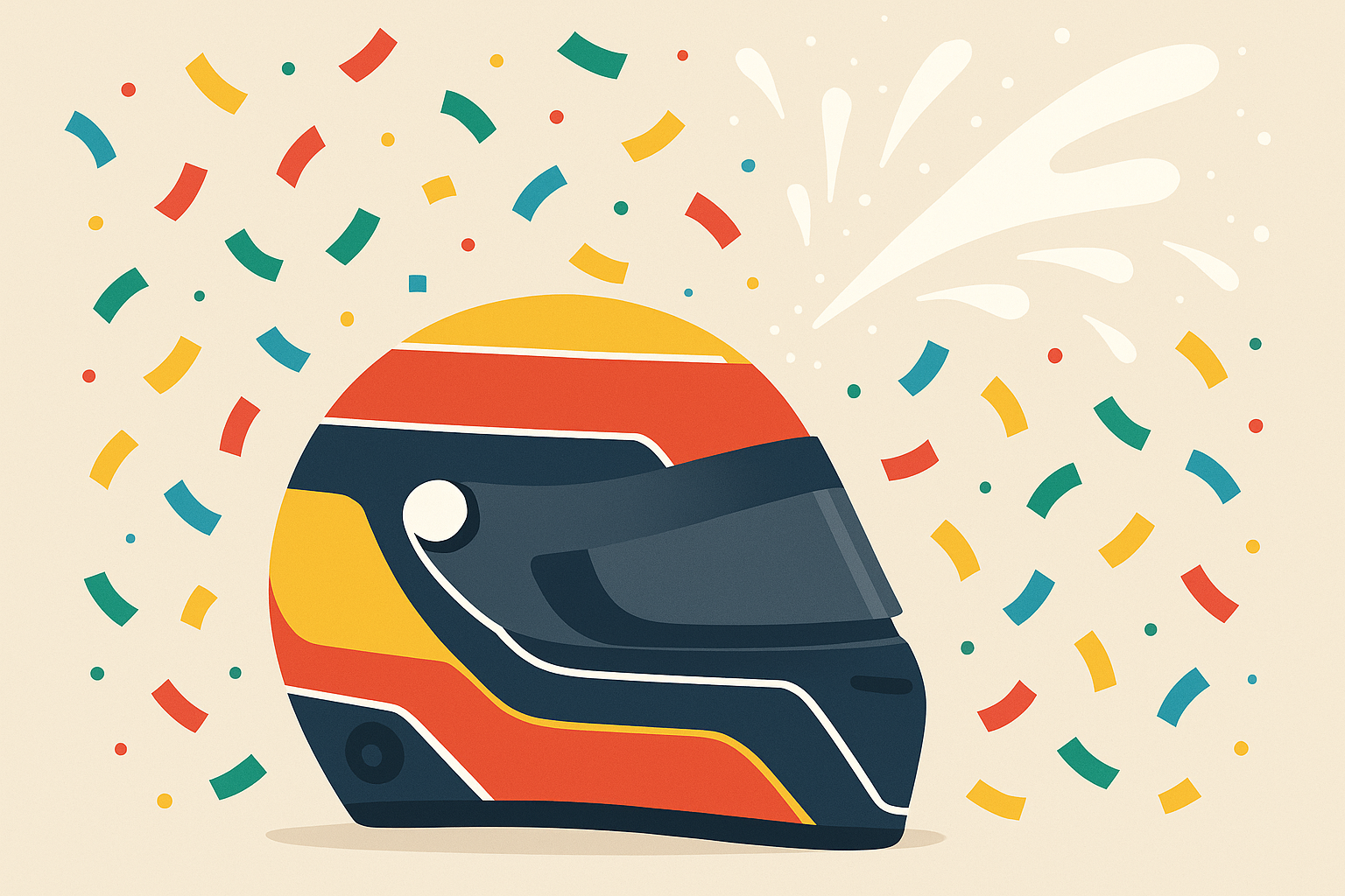 Max Verstappen celebrating victory with raised arms