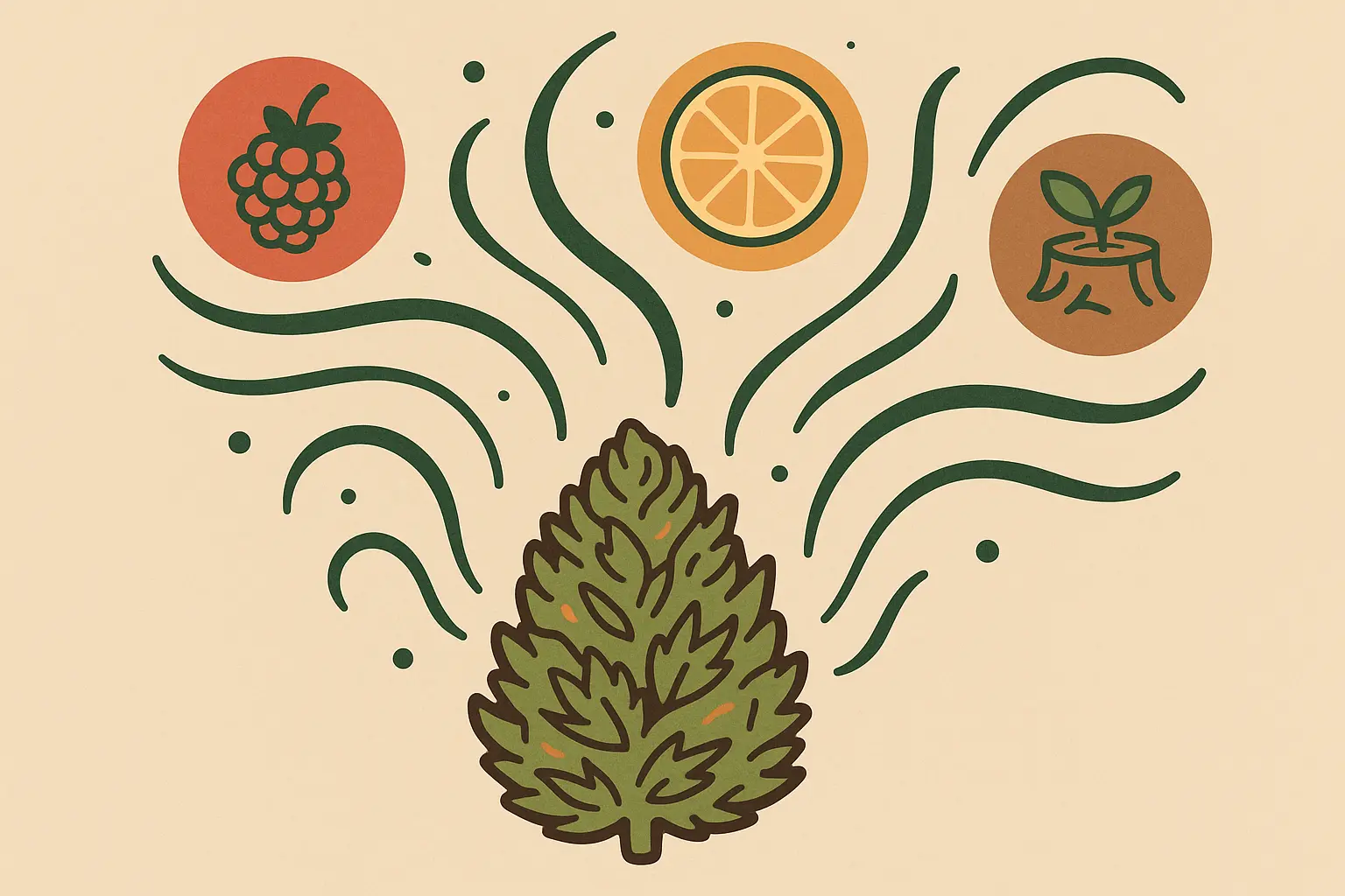 Cannabis terpene flavor profile wheel