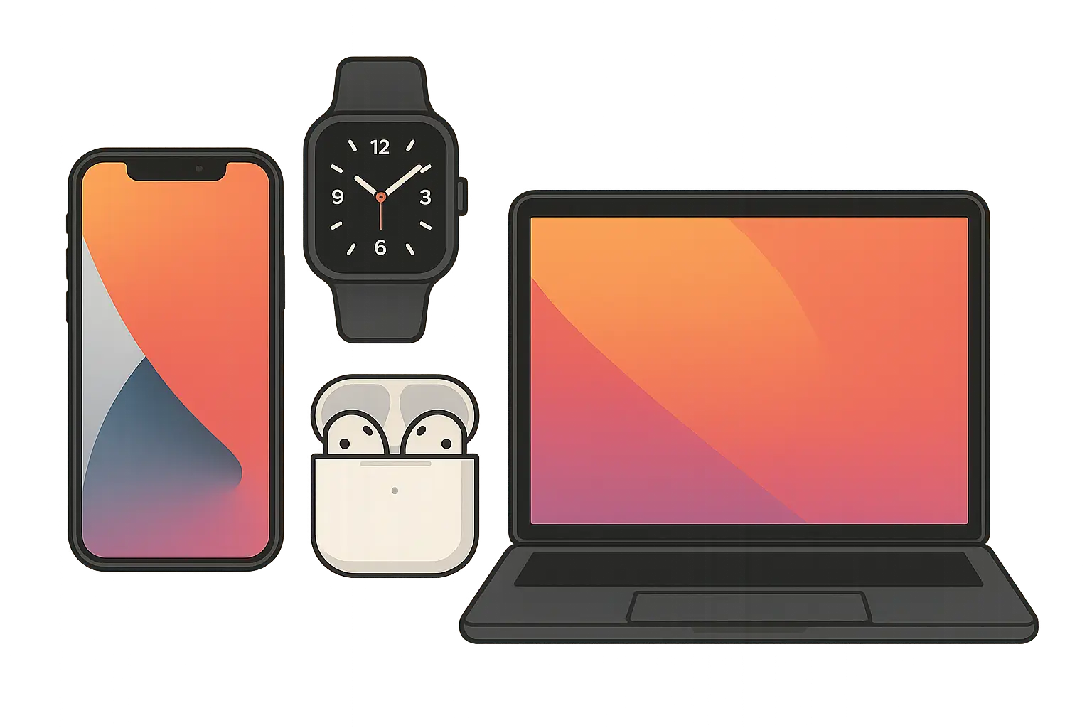 iPhone ecosystem integration showing connectivity with other Apple devices