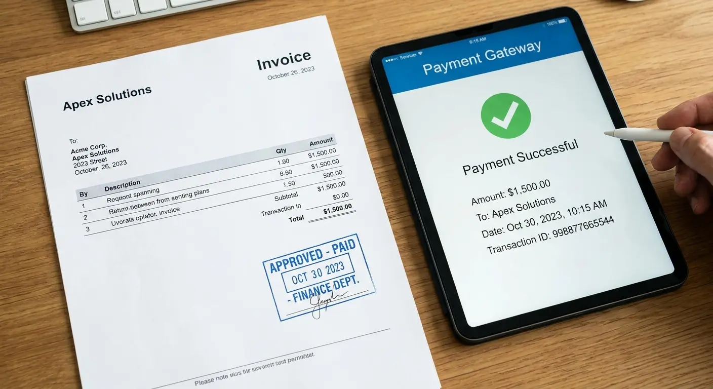 Timely vendor invoice payment process