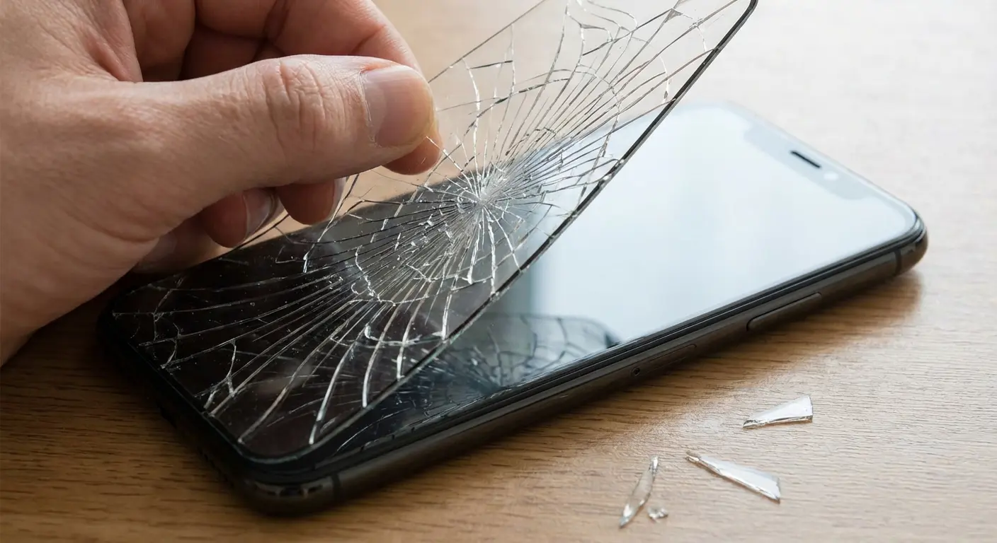 Shattered screen protector