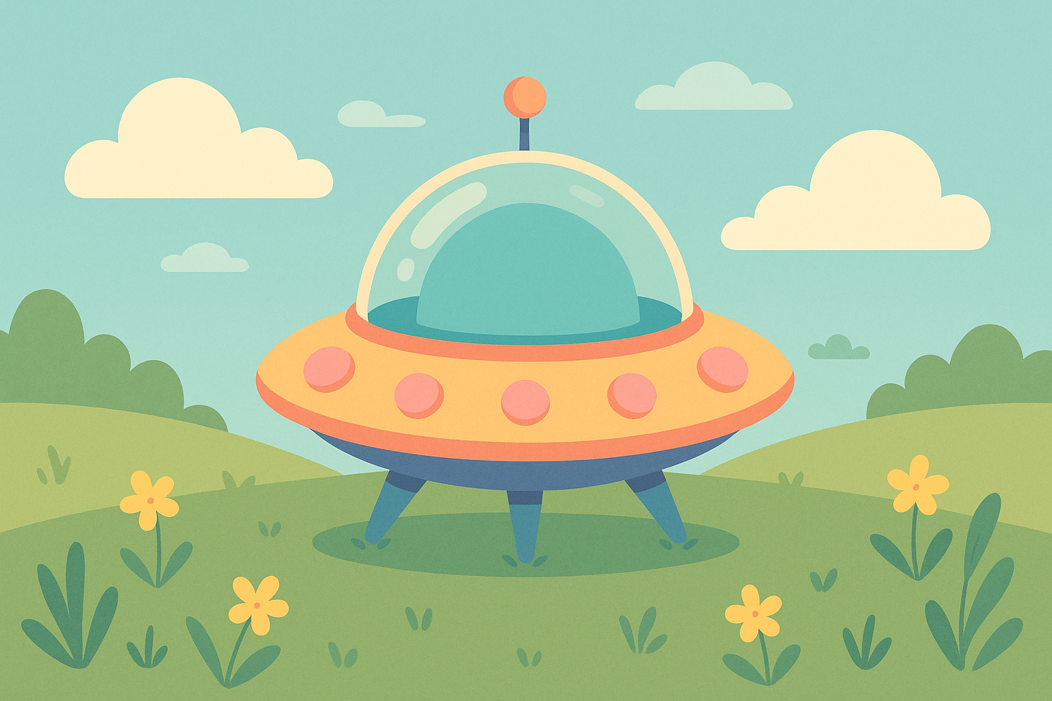 Cute and friendly alien wallpaper designs