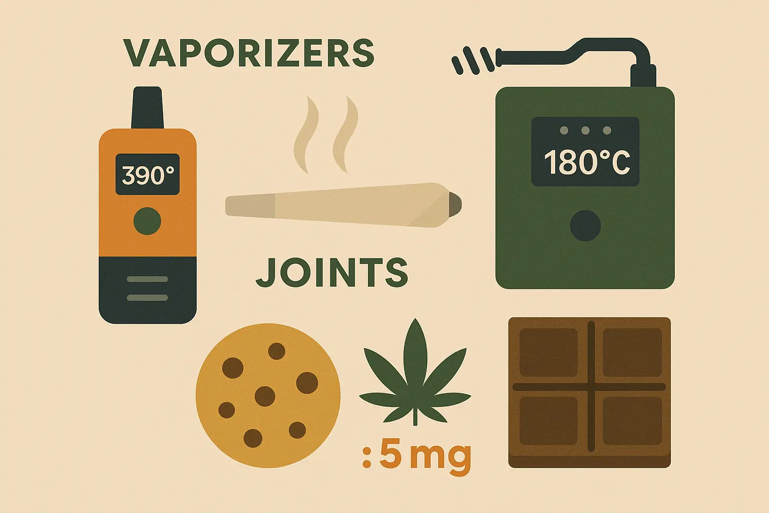 Vaporizer device showing temperature control for cannabis