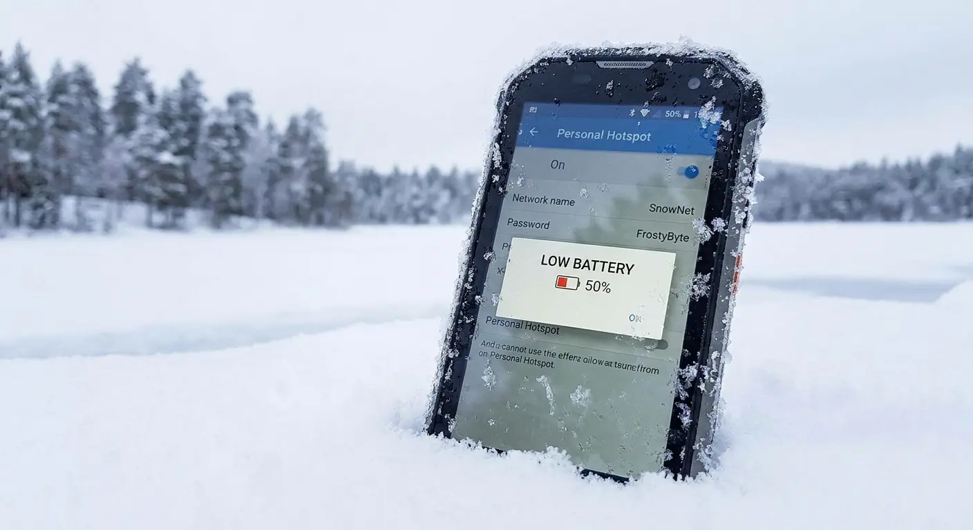 Phone in cold weather affecting battery performance