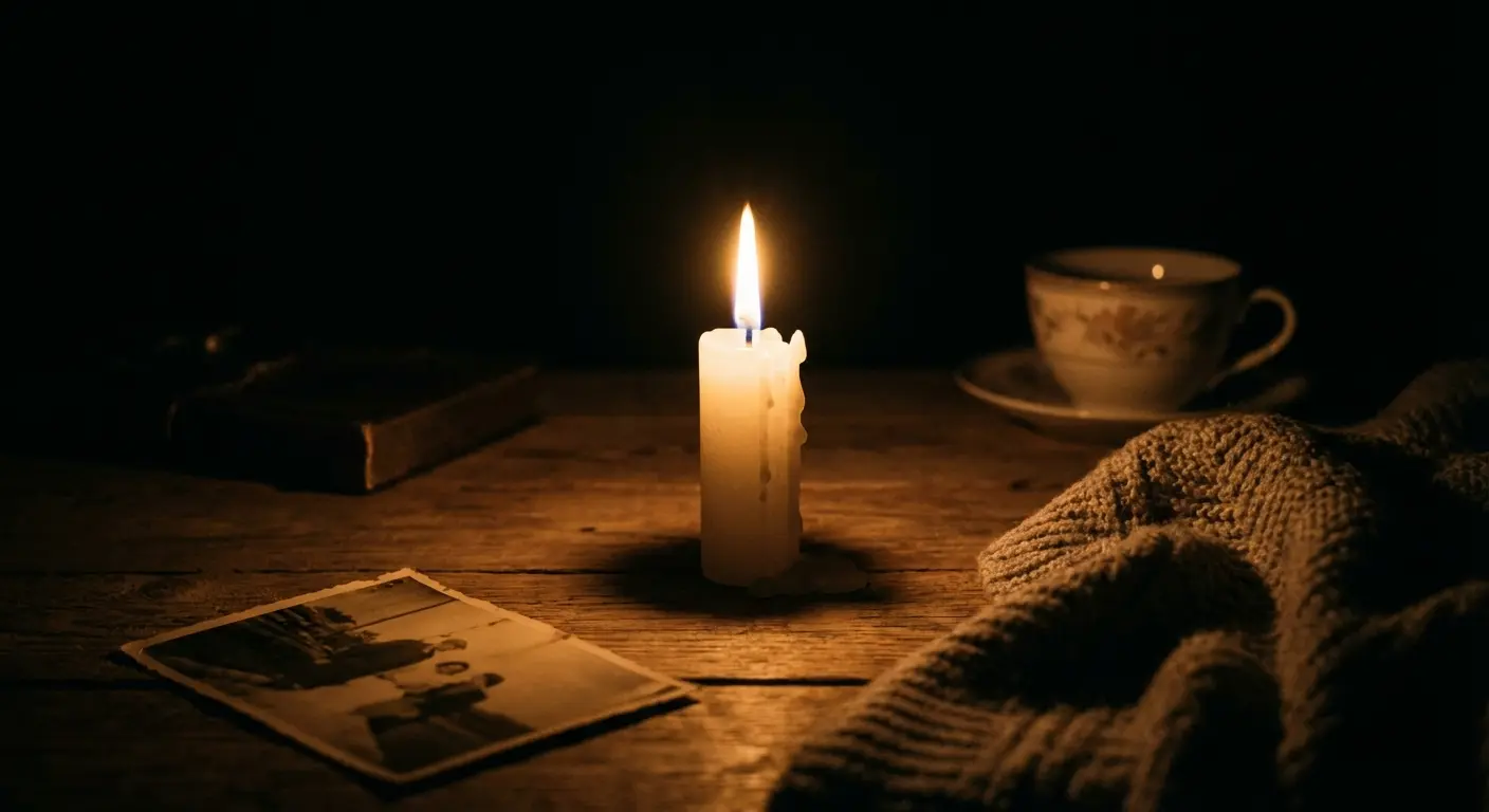 Hands holding a candle or comforting symbol representing resilience