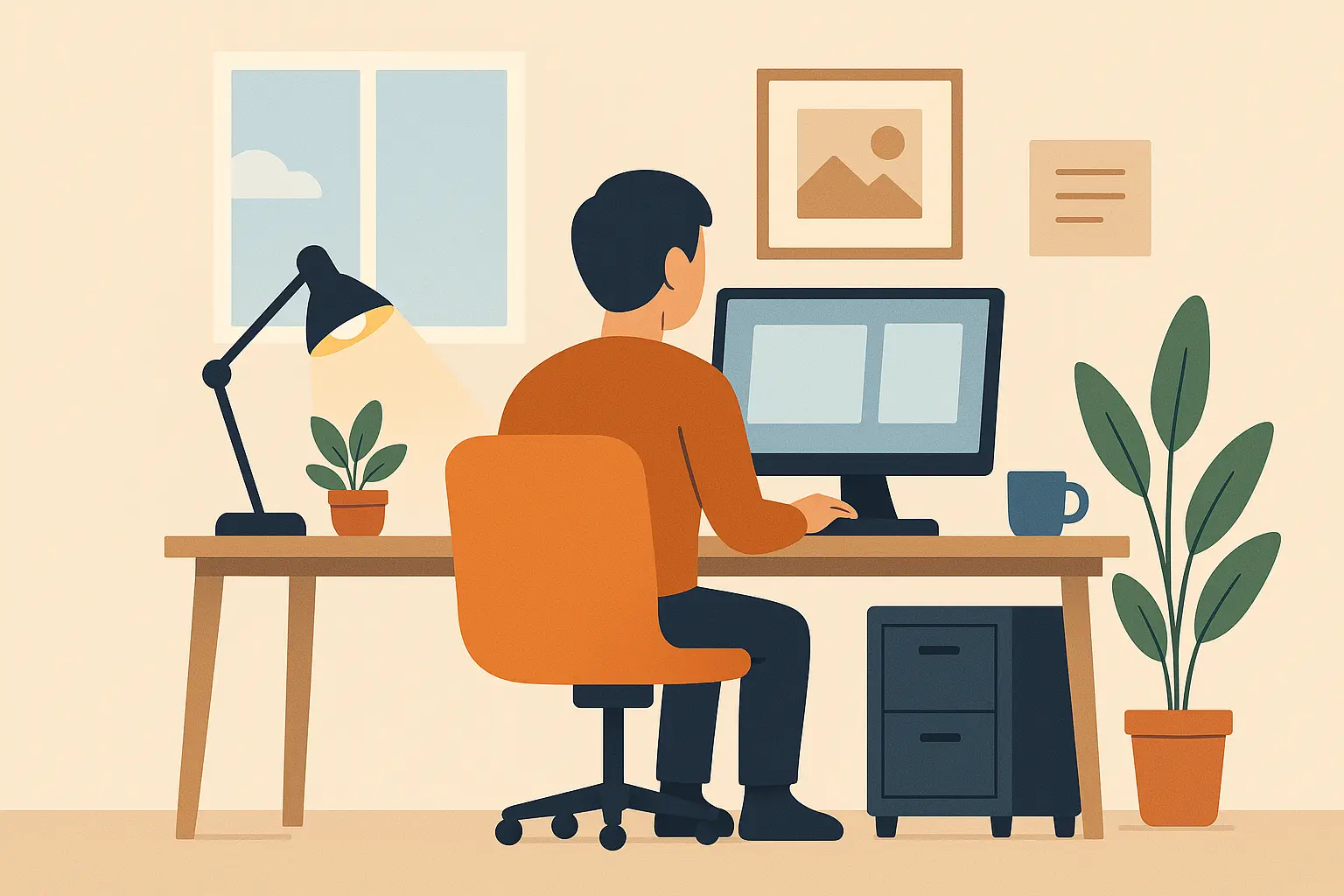 Remote data entry home office setup