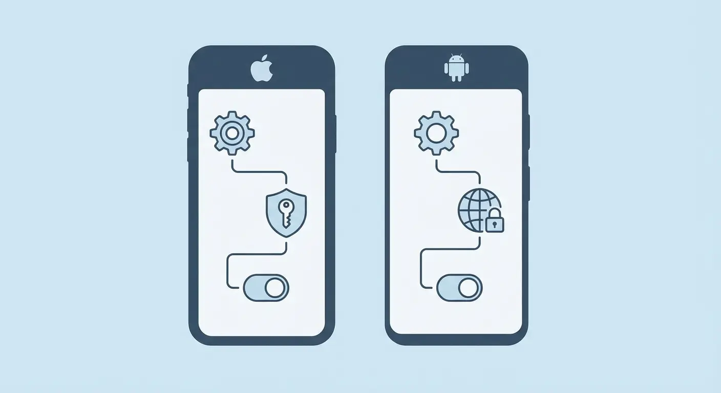 Android VPN settings where you actually need to be