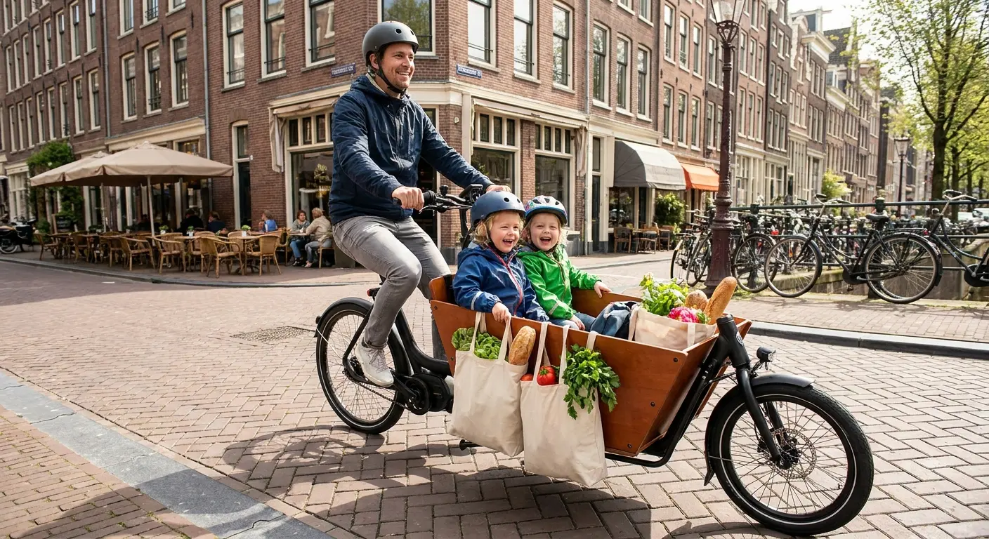 Cargo bike with front loading box