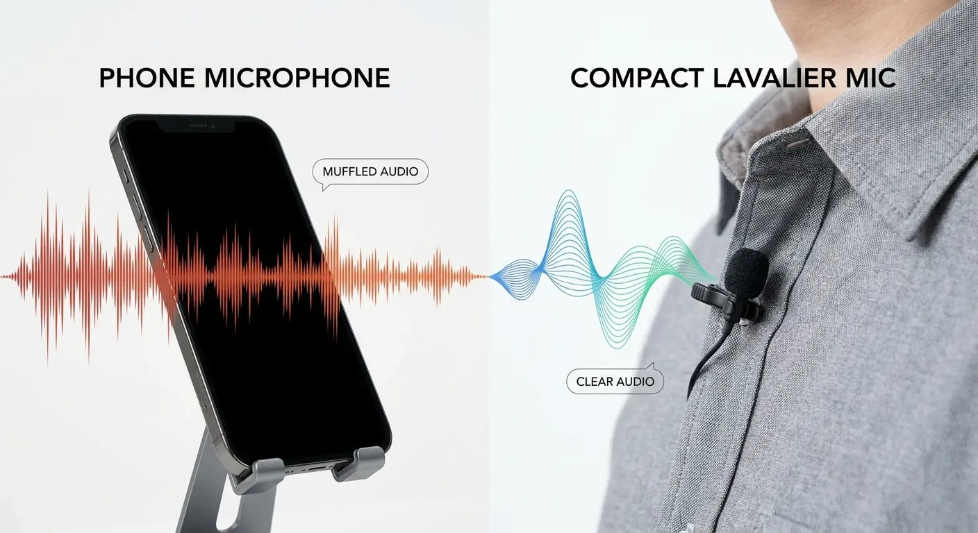 External microphone setup for better audio quality