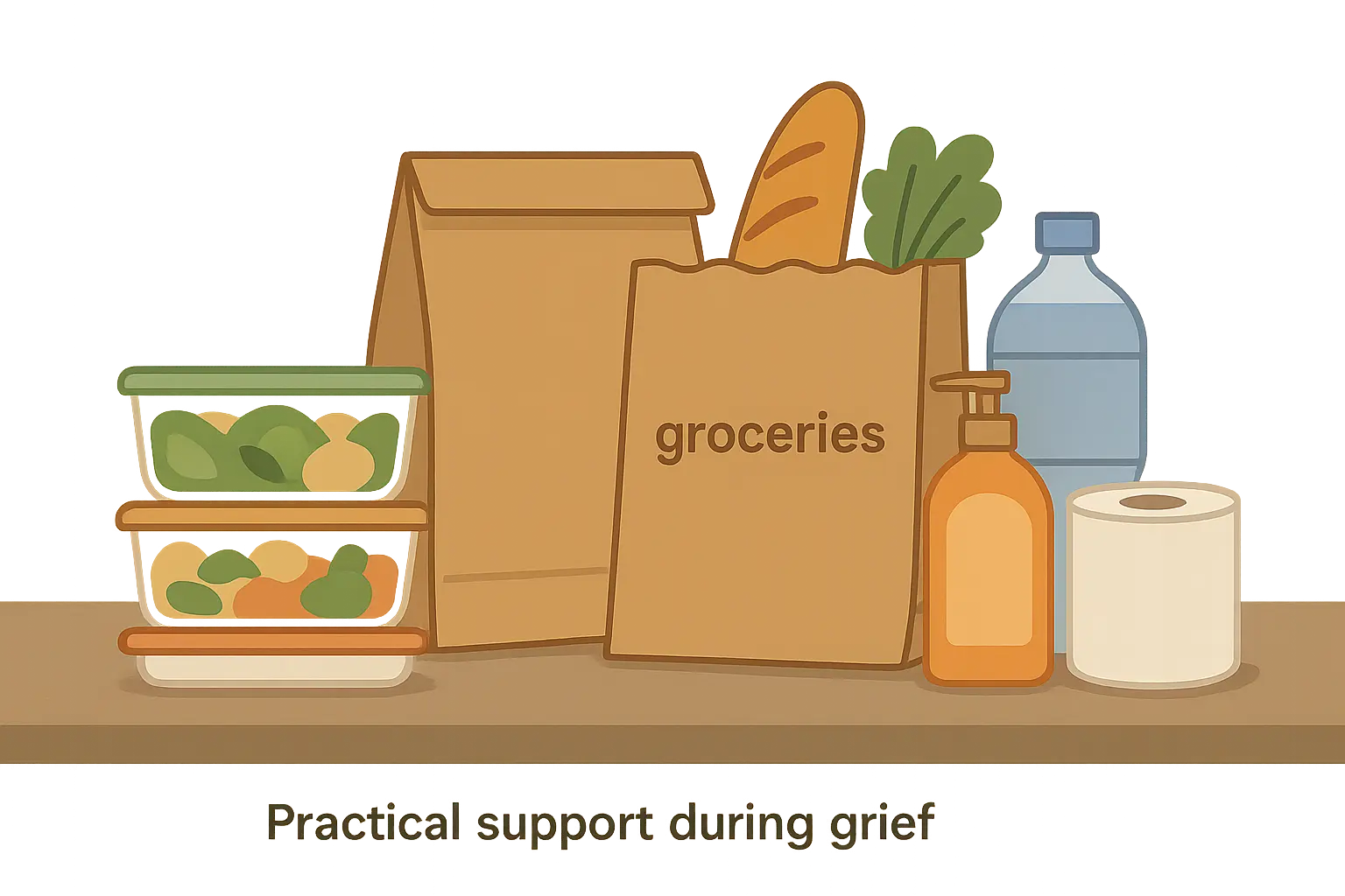 Practical help offerings for grieving families