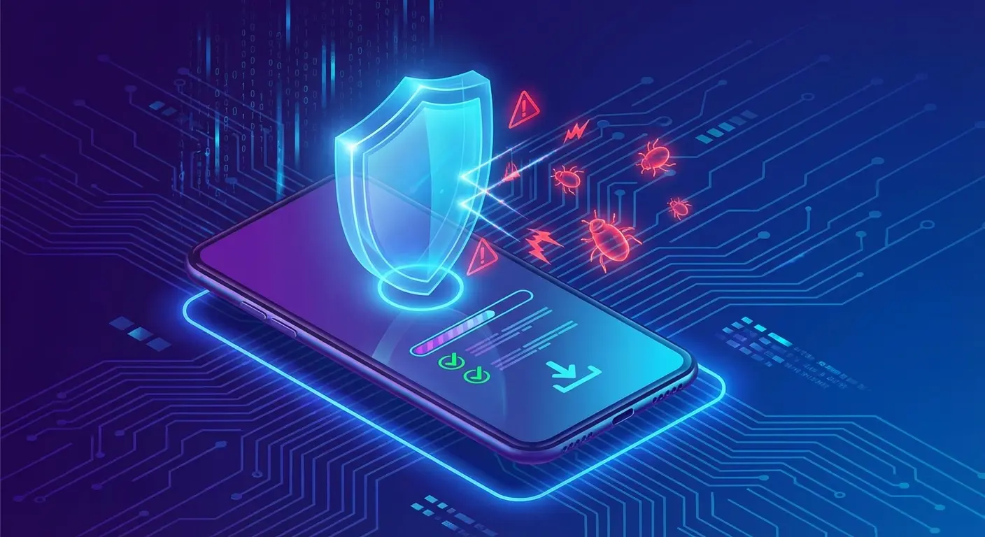 Malware scanning concept showing VirusTotal interface