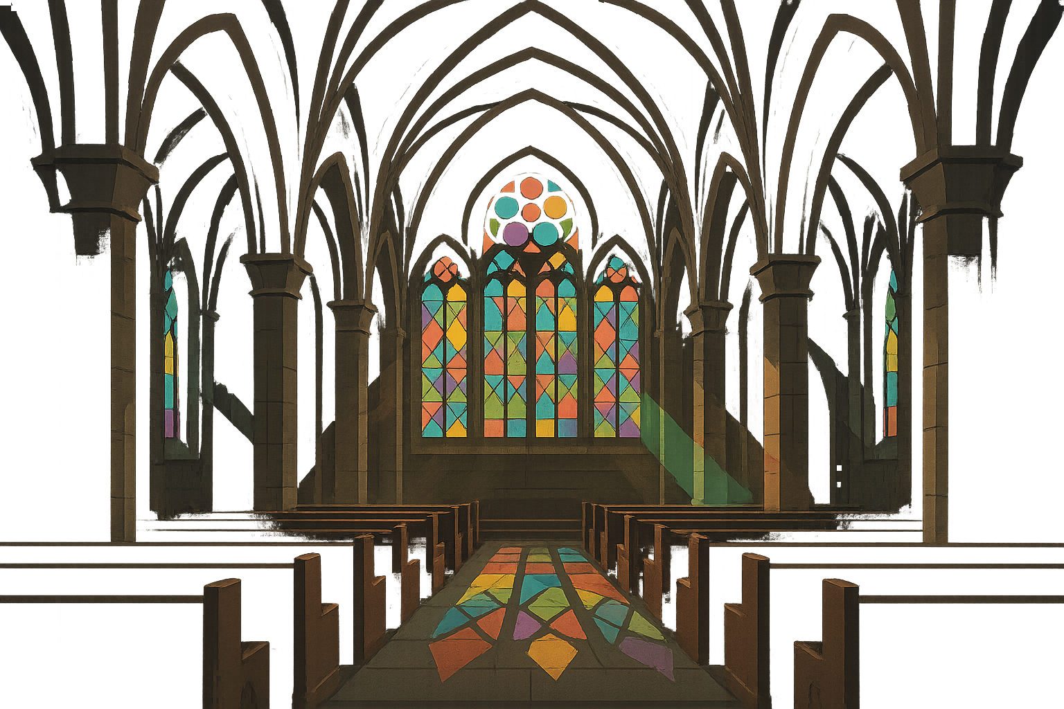 Gothic architecture dark academia wallpaper for iPhone