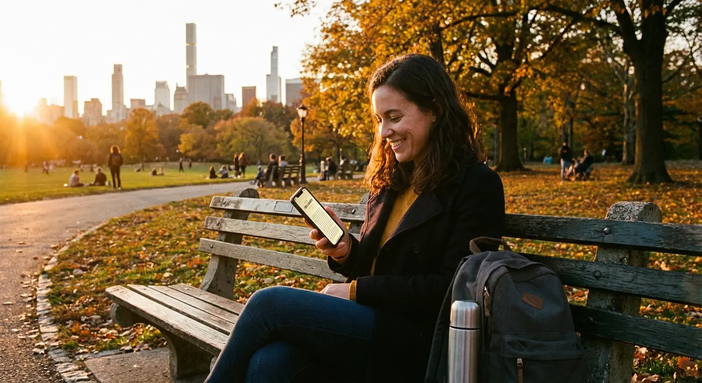 Person reading comfortably on a phone with Rokform case