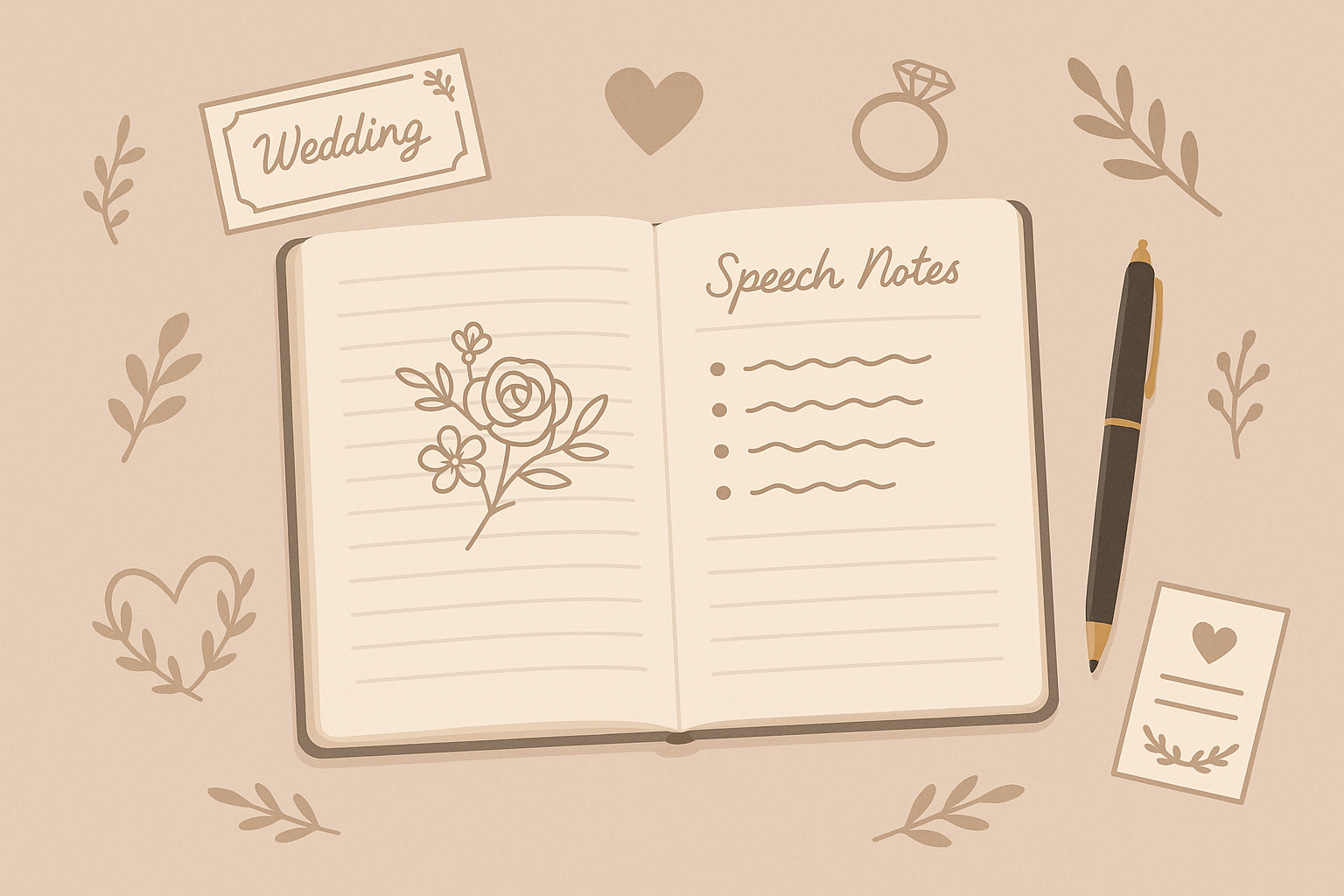 Maid of honor giving speech at wedding reception