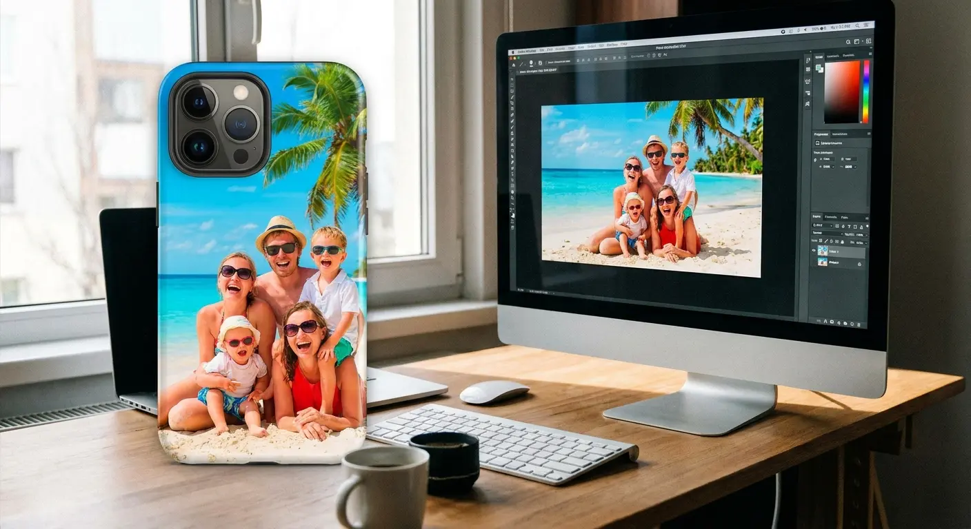 Customizable photo case with personal design