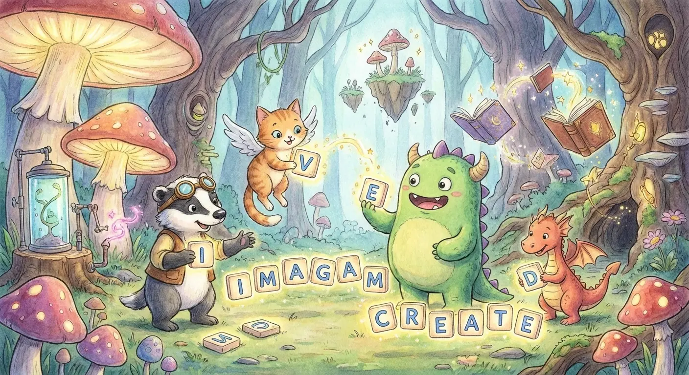 Creative story-based word game interface