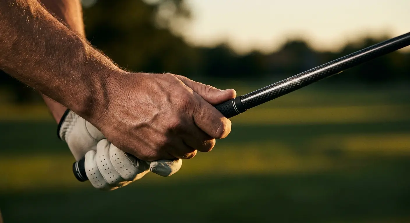 Different types of golf shafts displayed