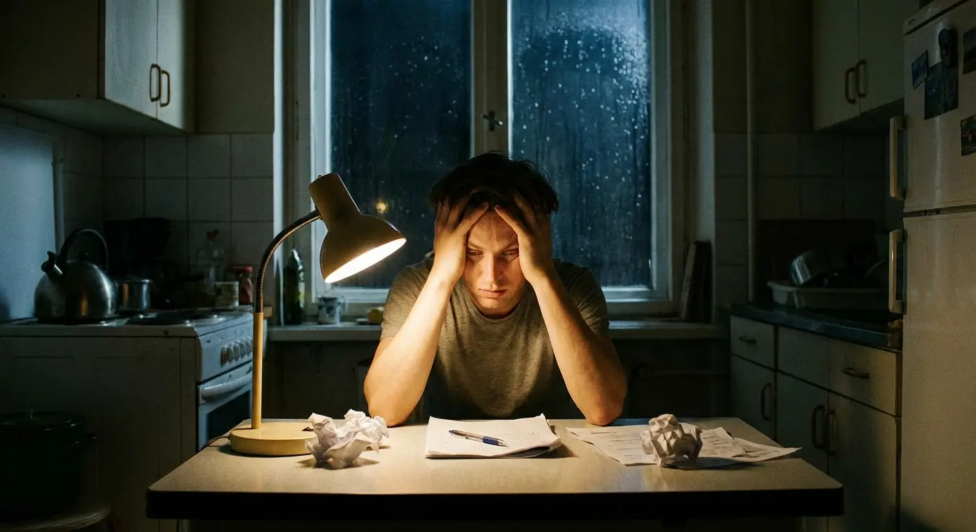 Person struggling to write eulogy ending quotes late at night