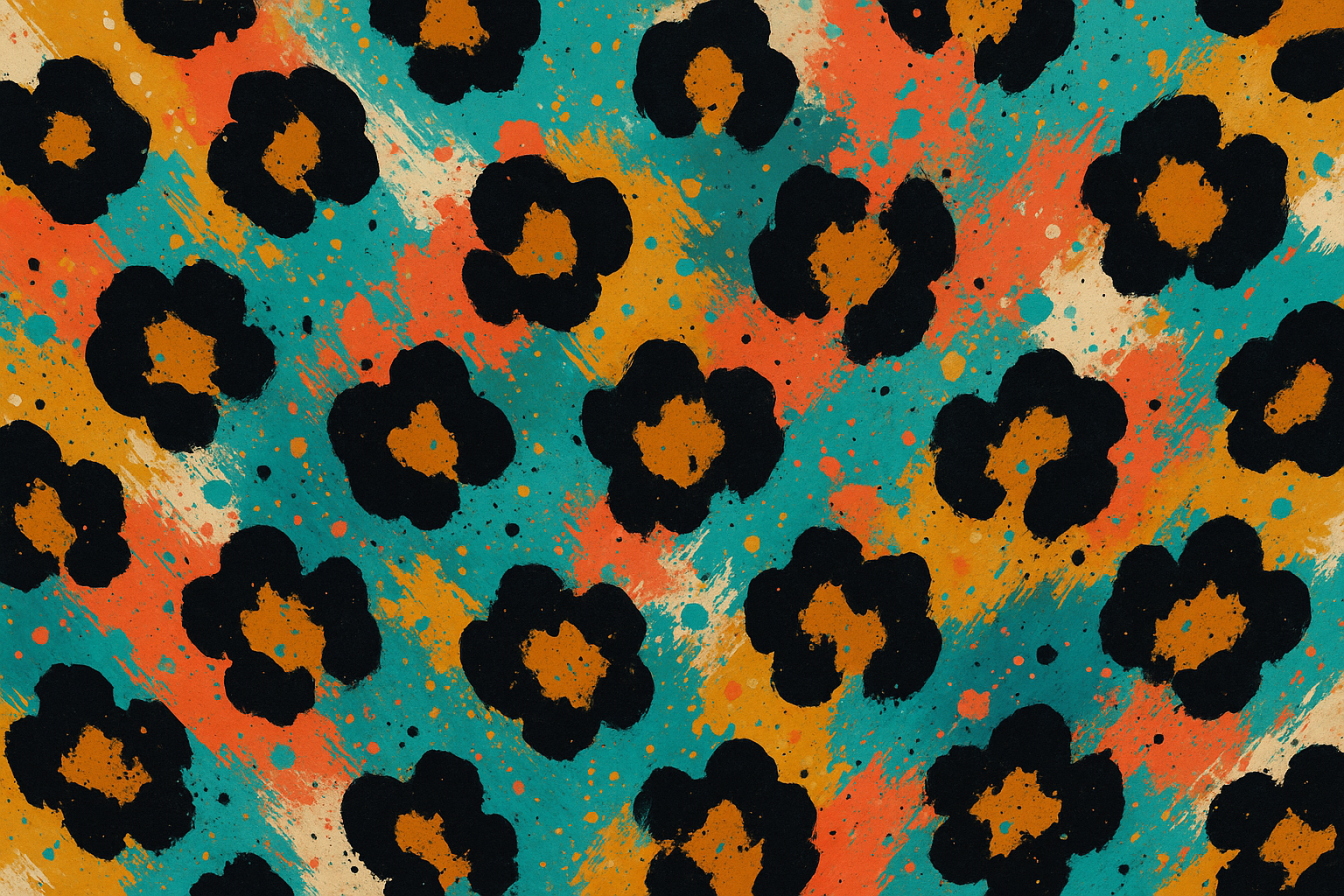 Abstract artistic leopard print interpretations