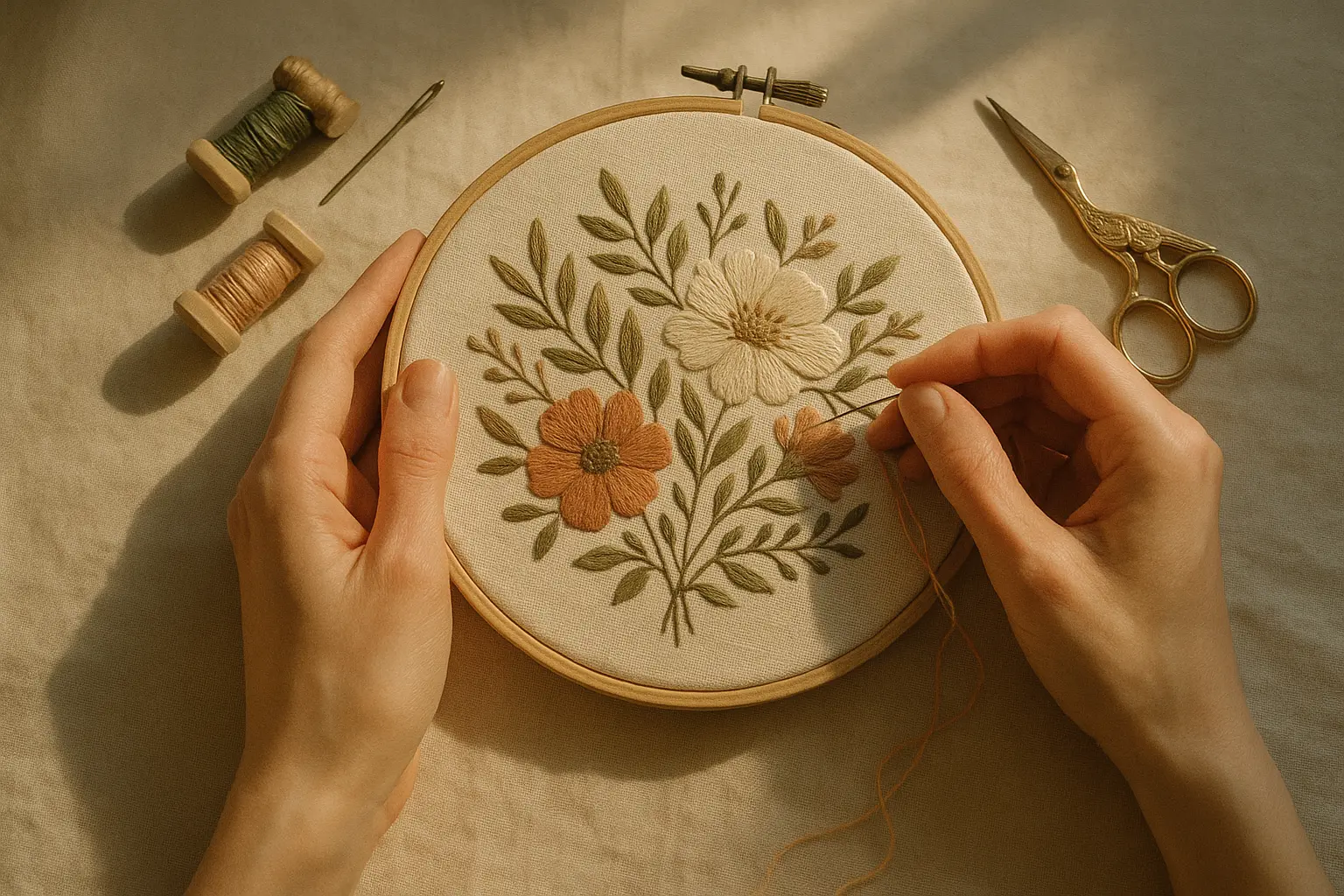Hands crafting something beautiful representing divine creation