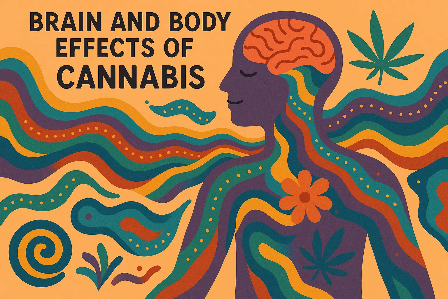 Person relaxing with cannabis effects