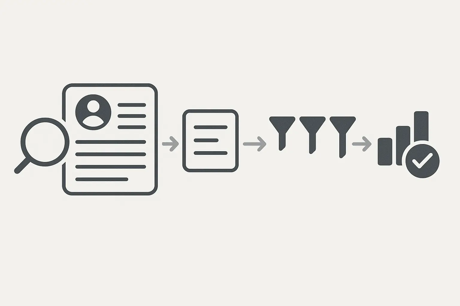 Technical ATS resume scanning process diagram