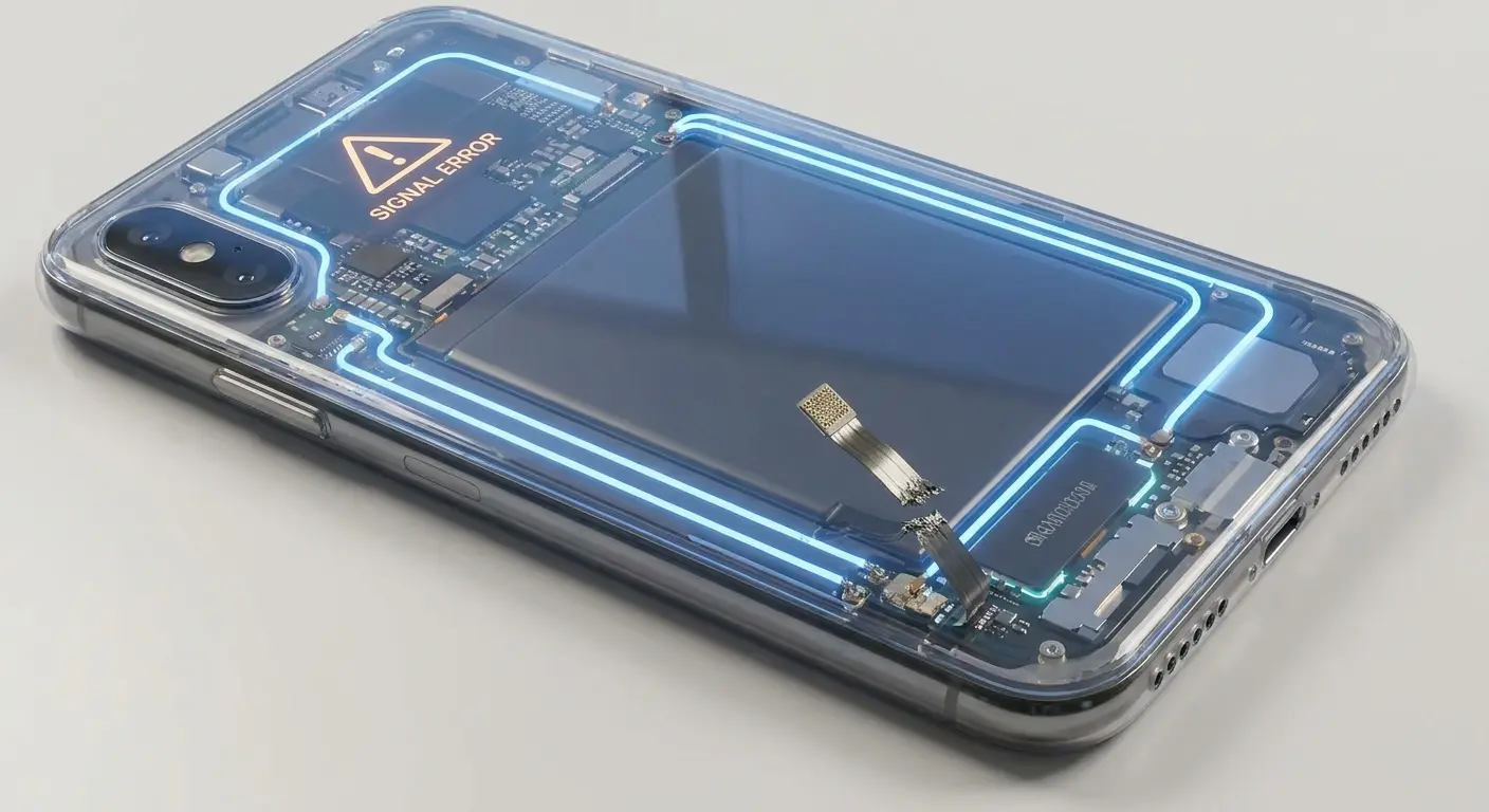 Internal phone antenna damage from impact