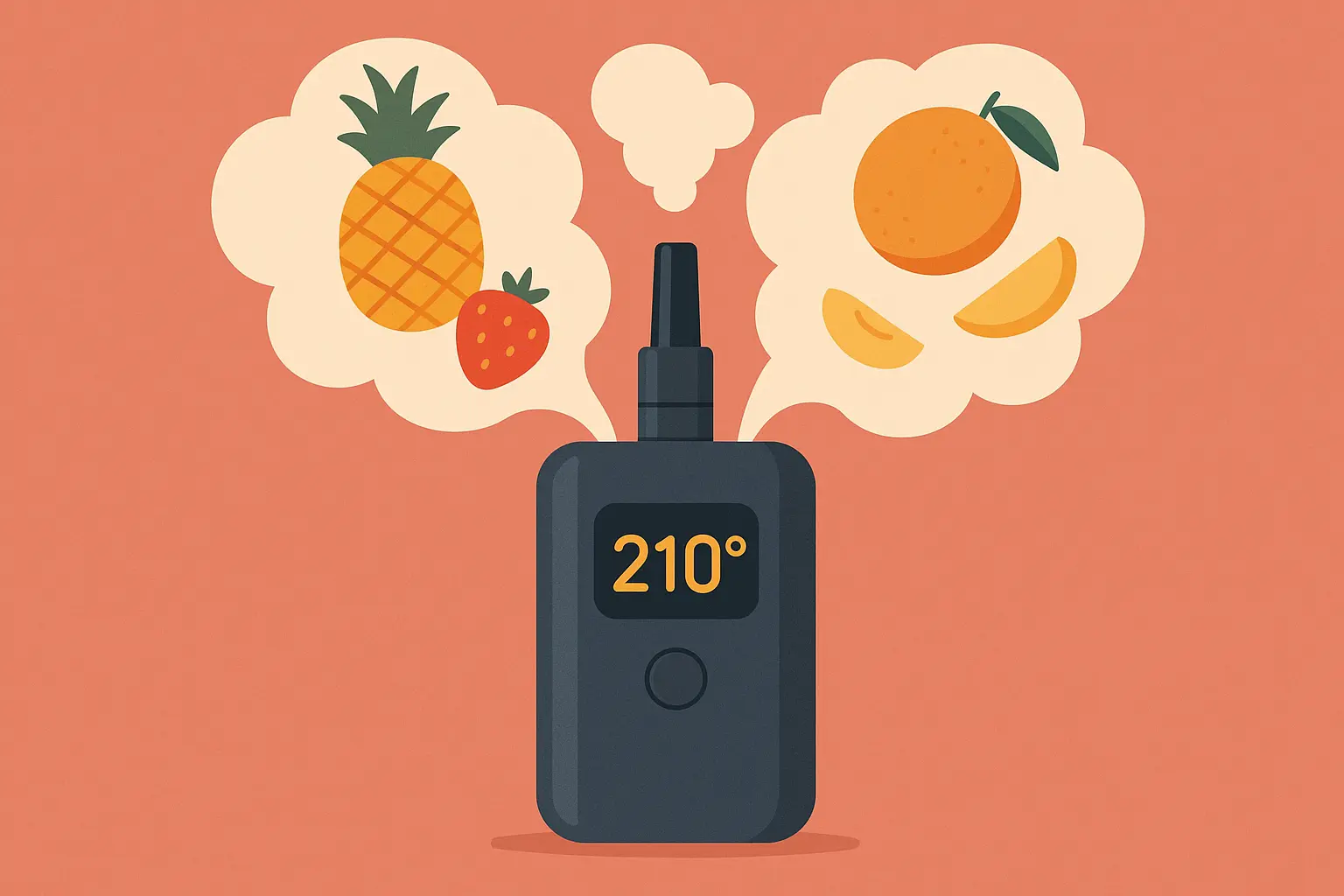 Optimal vaping temperature for preserving Pineapple Express terpenes