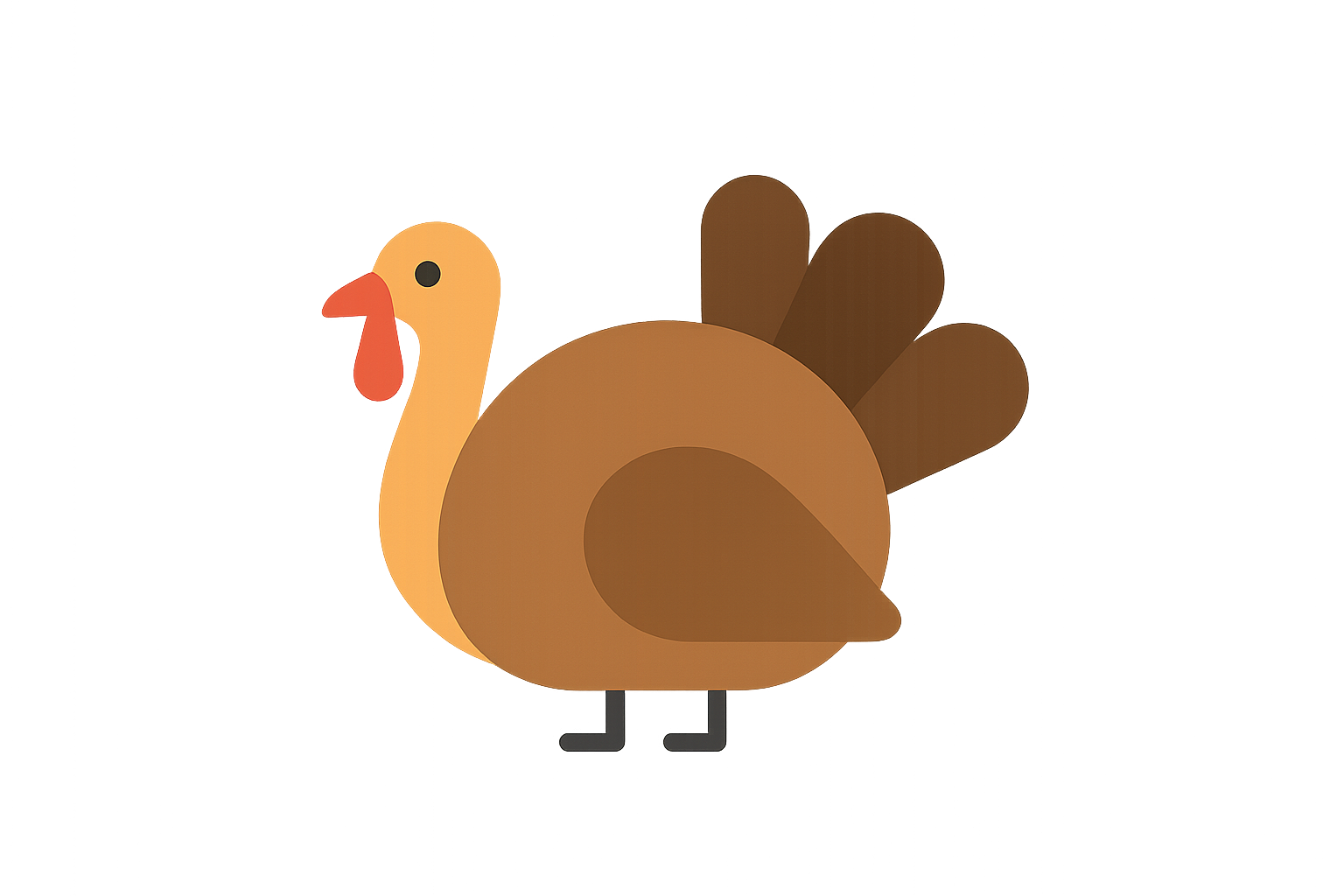 Flat design turkey icon wallpaper