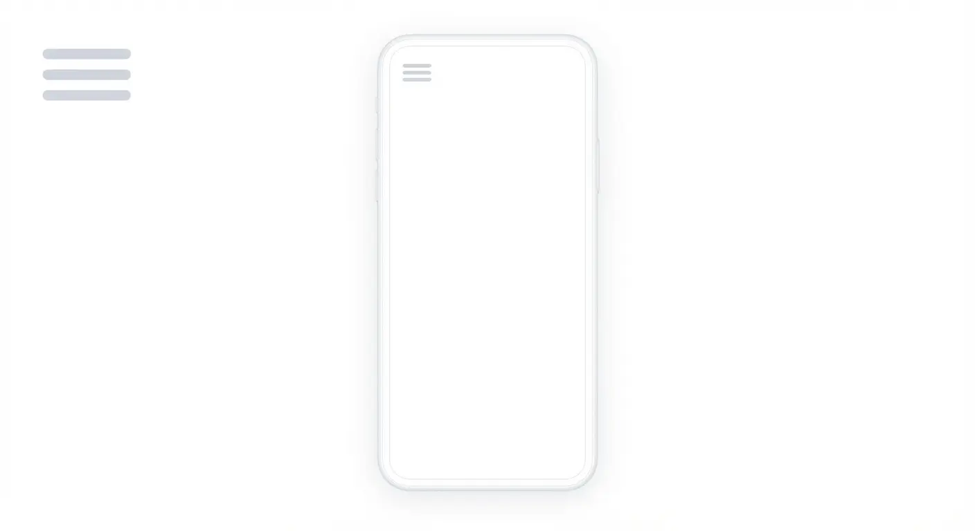 Soft hamburger menu icon with rounded edges