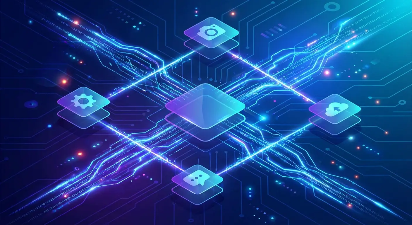 AI and automation concept visualization