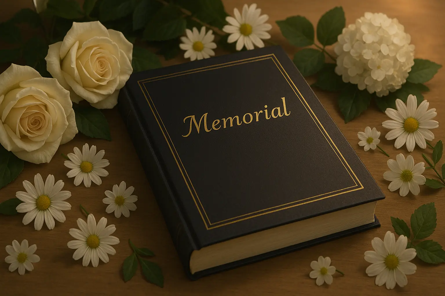 Memorial books with funeral poems