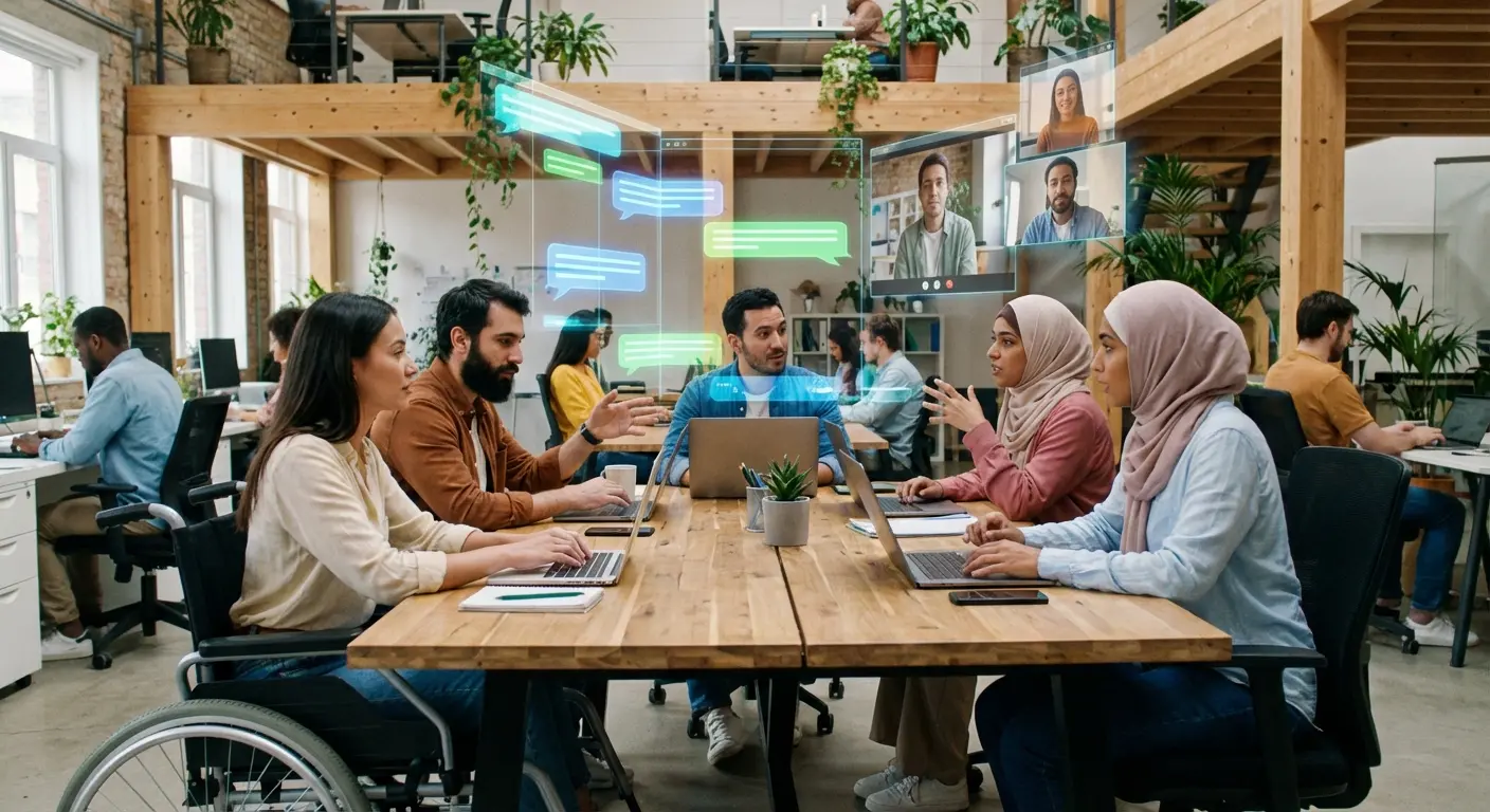 Slack communication interface for team collaboration