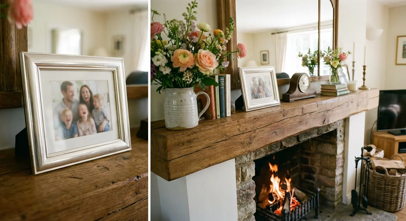 Family photo with mother in the center