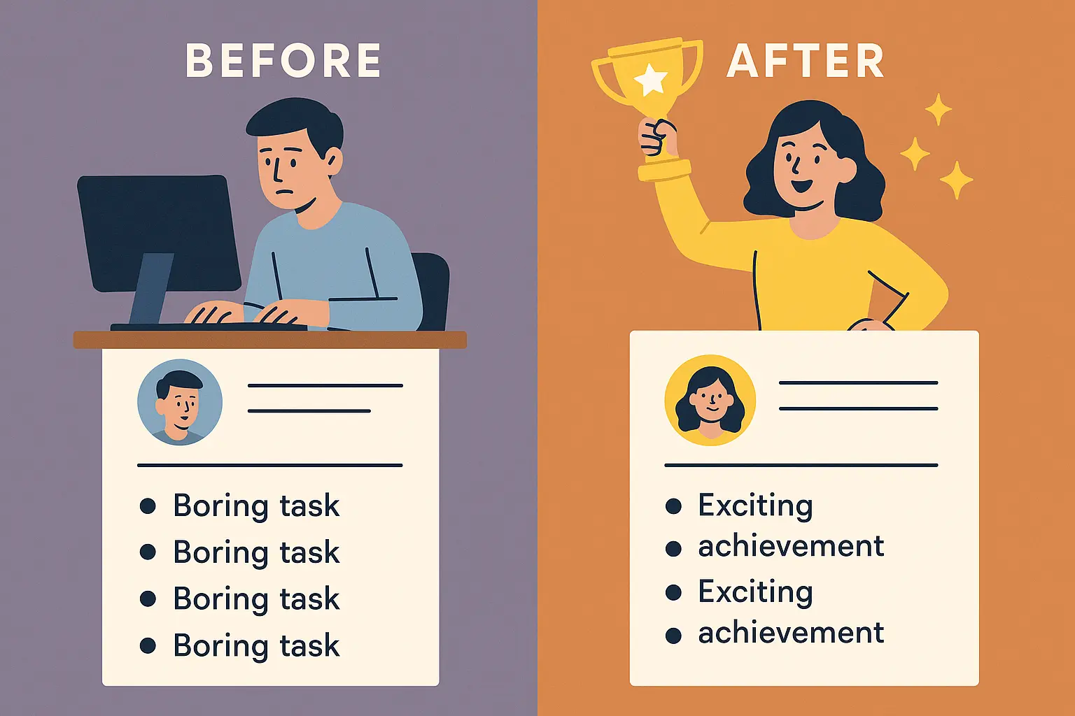 Work experience section optimization