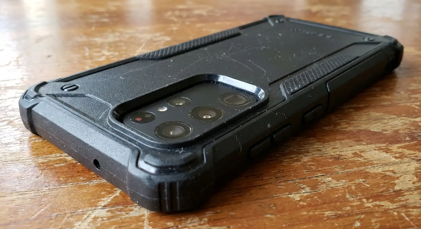 Rokform rugged case protecting an iPhone from a drop