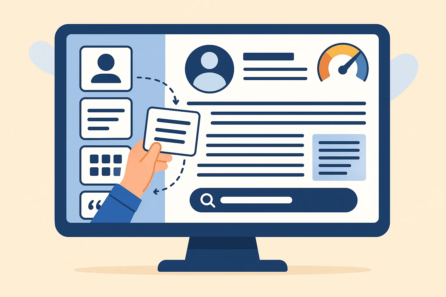 Resume builder tools interface