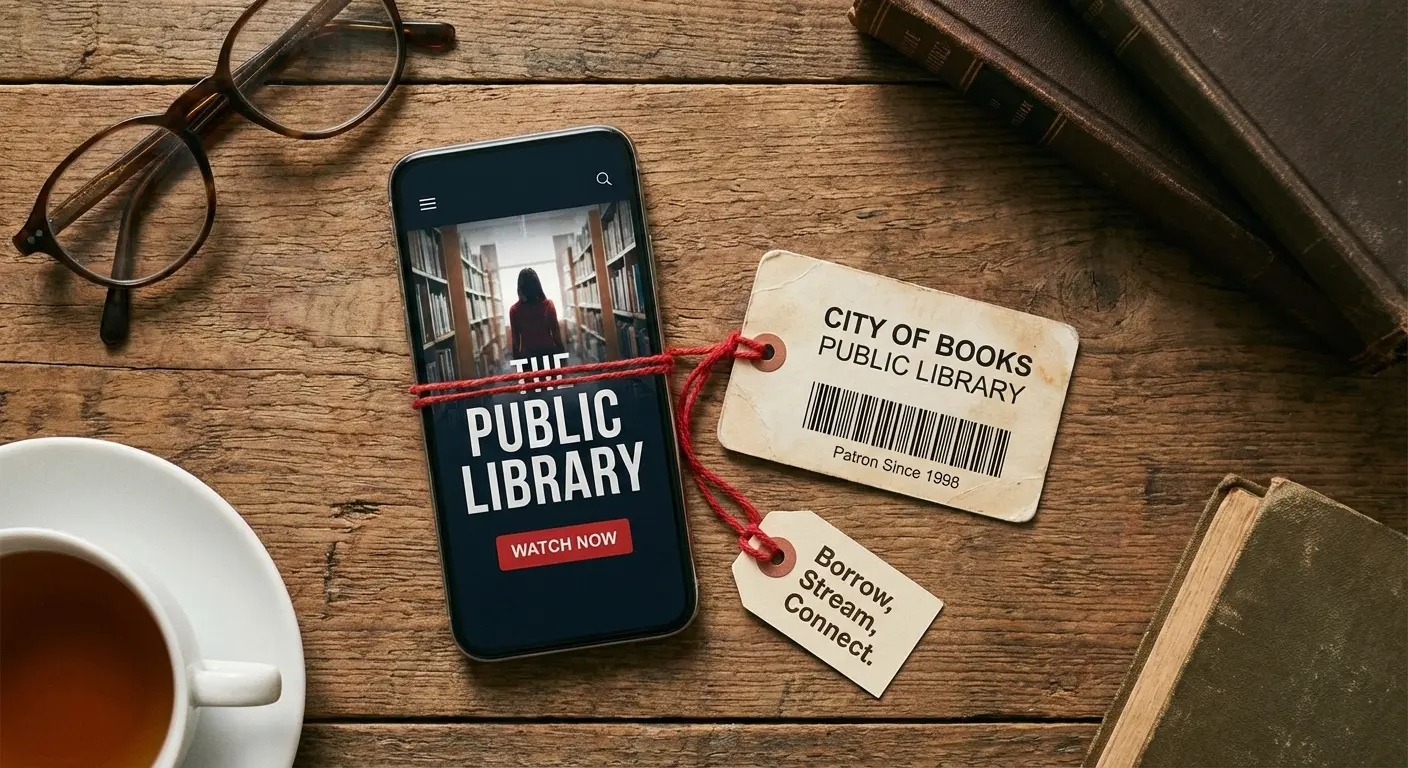 Kanopy app interface displaying movie selections on a phone