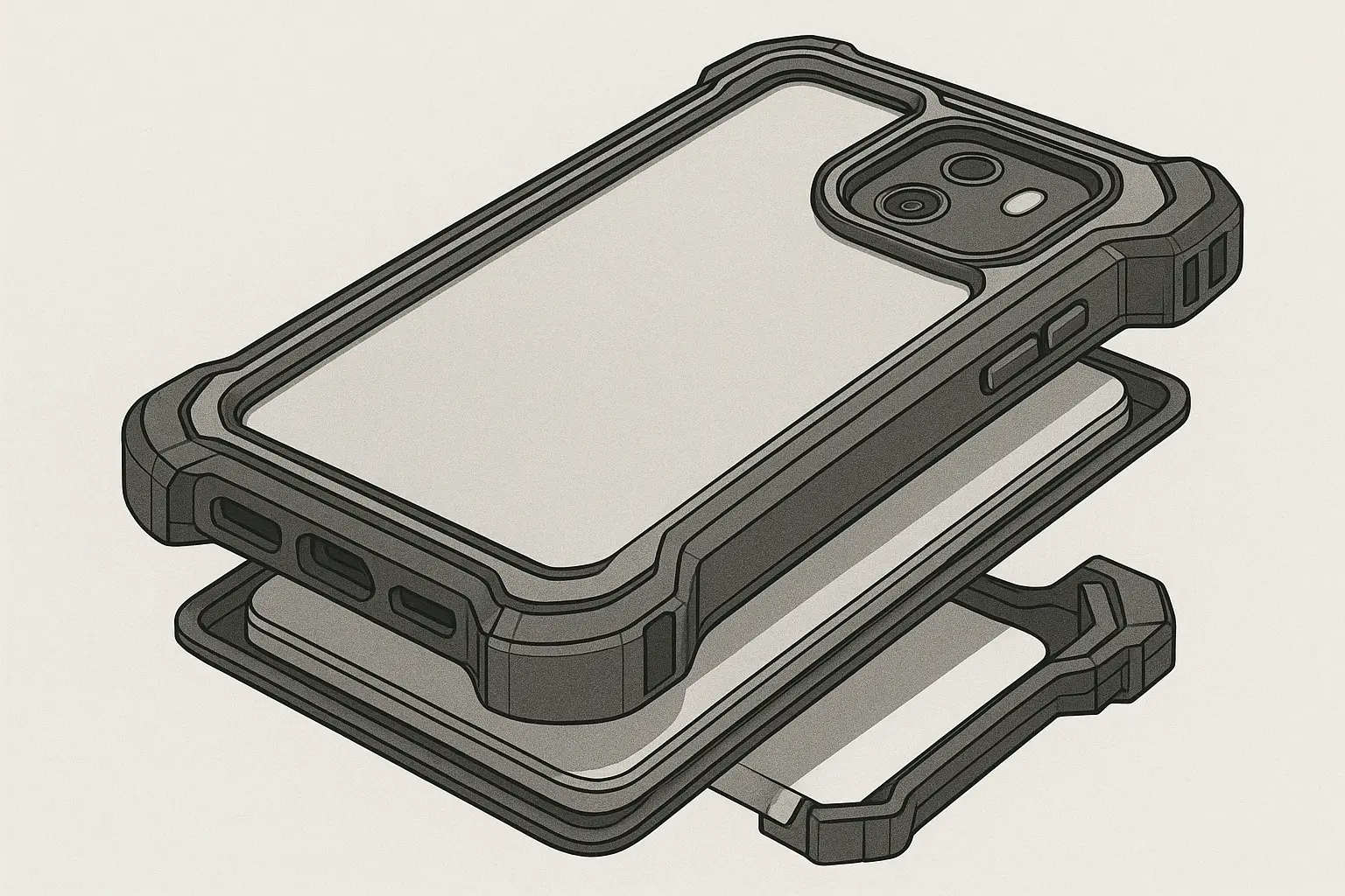 Military-grade phone case protection