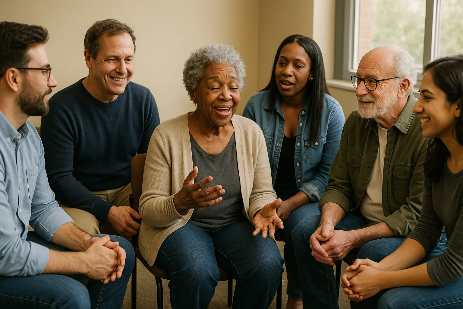 Family members supporting each other during eulogy preparation