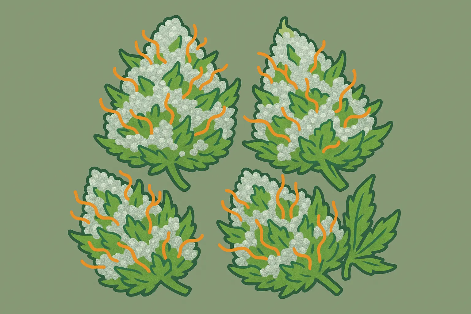 Super Silver Haze strain buds showing distinctive silvery trichomes