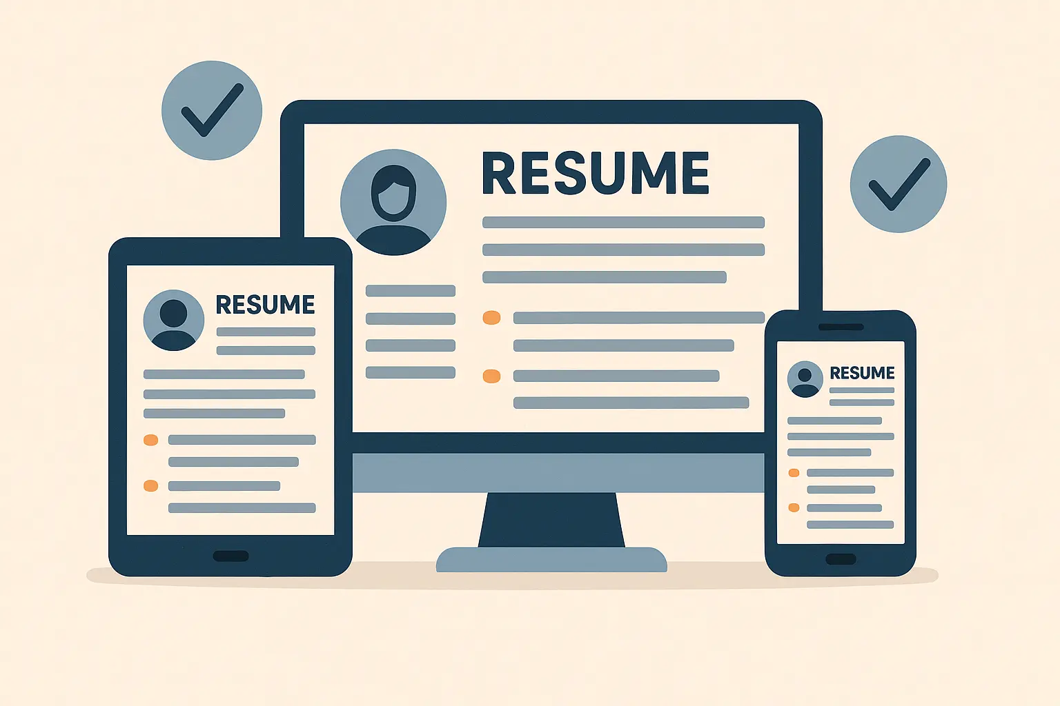 Resume template testing across platforms