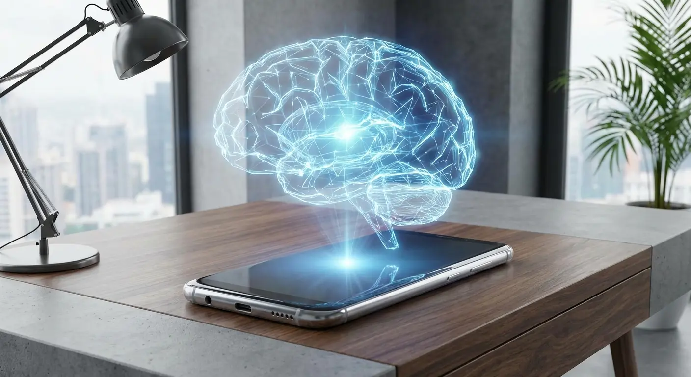 Android phone displaying AI apps interface