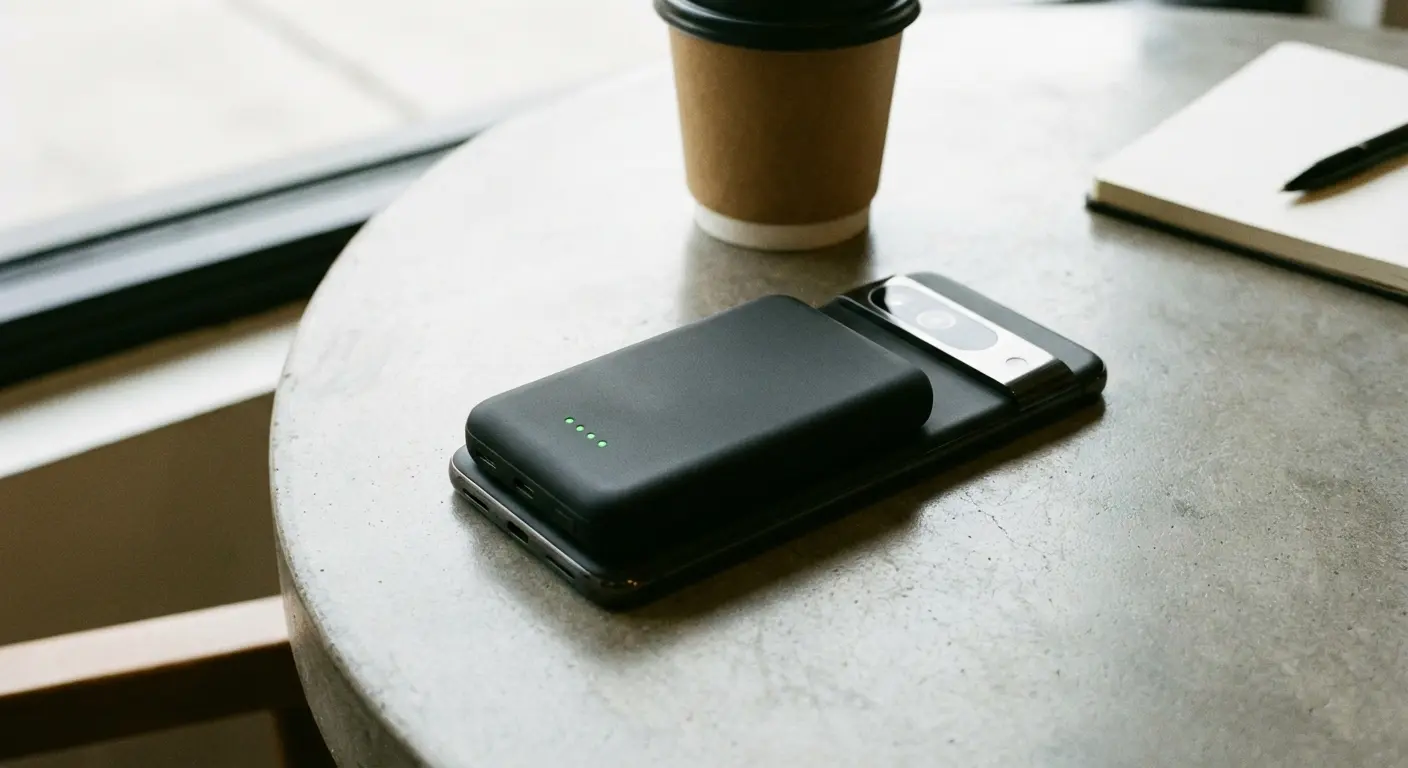 Rokform magnetic power bank attaching to a phone case