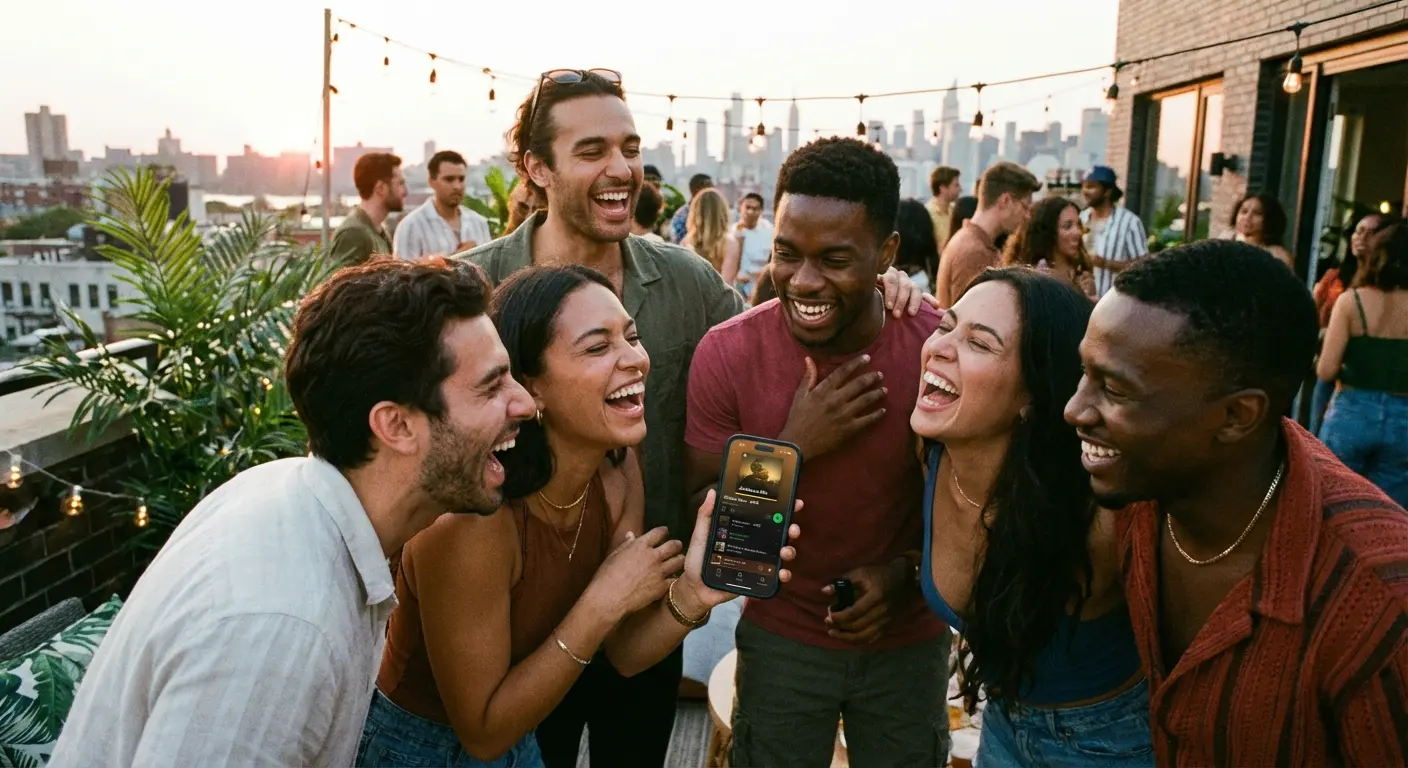 Spotify app interface displaying a playlist on an Android phone