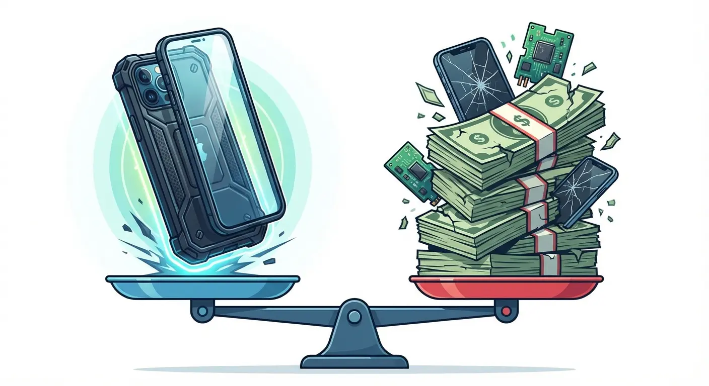 Phone protection cost versus repair cost comparison