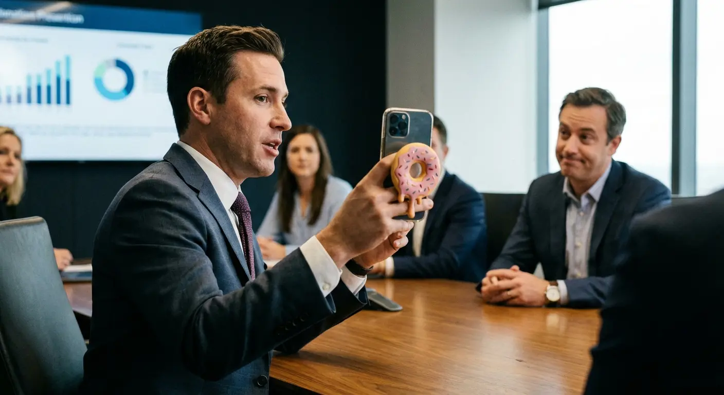 Professional phone setup in business setting