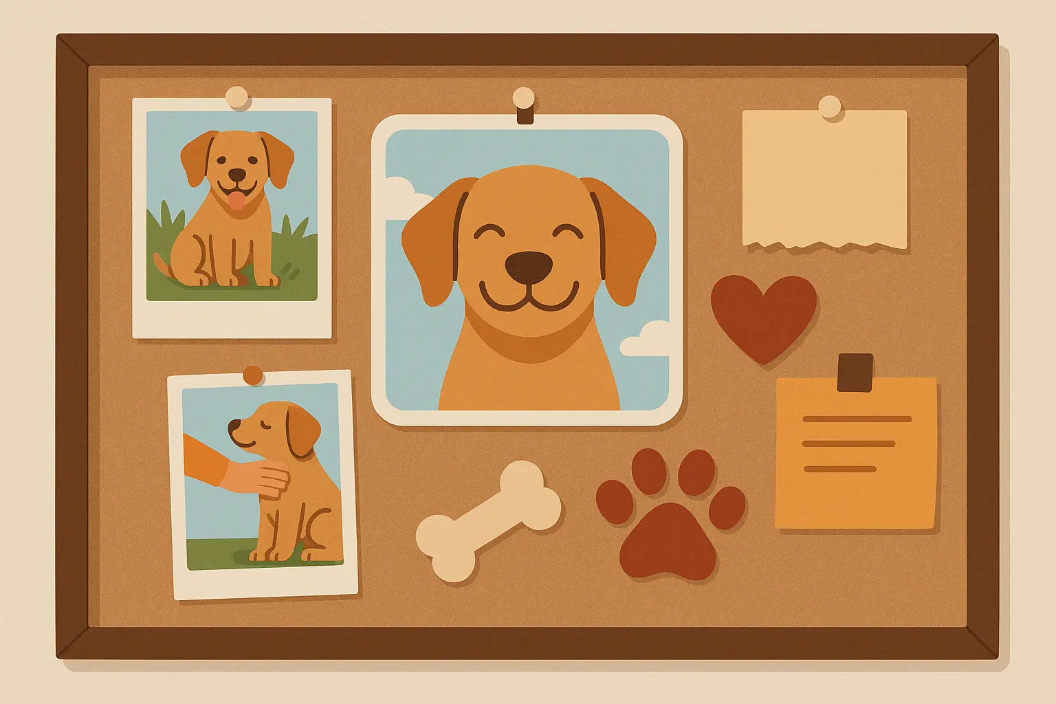 Family sharing memories of their dog