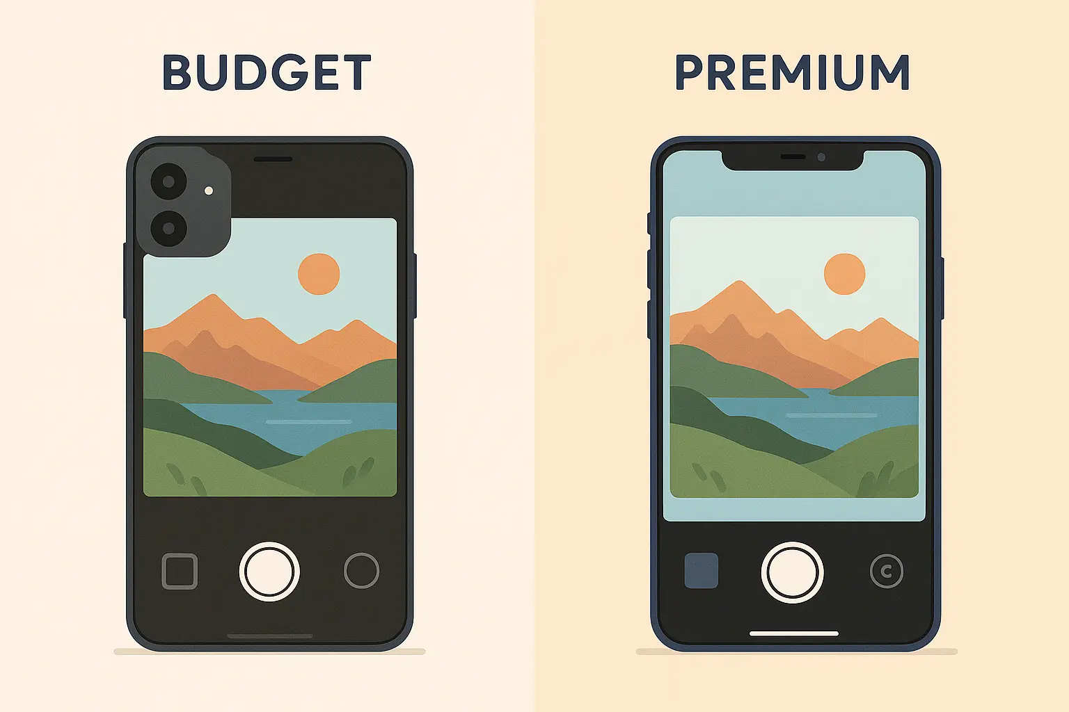 Budget camera phones demonstrating impressive photo quality despite lower price points