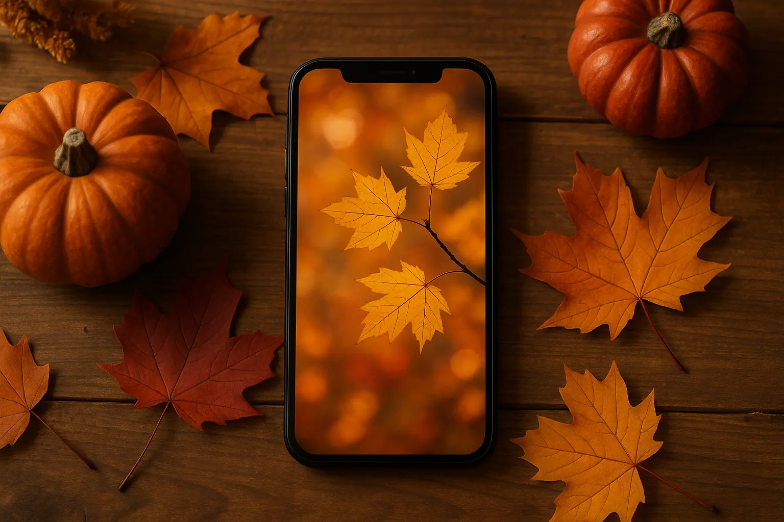 Cozy fall phone wallpaper collection